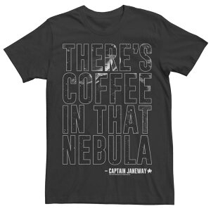 �A�j���L�����N�^�[ �����Y �g�b�v�X T�V���c Licensed Character Men'star Trek:Voyager Nebula Coffee Tee Black �u���b�N