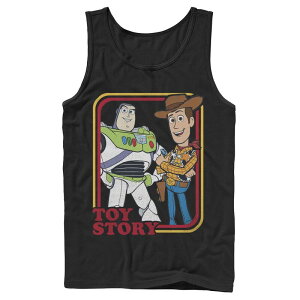 �f�B�Y�j�[ �s�N�T�[ �����Y �g�b�v�X T�V���c Disney / Pixar's Toy Story Buzz Lightyear Woody Men's Buds Tank Top Black �u���b�N