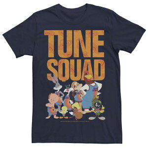 �A�j���L�����N�^�[ �����Y �g�b�v�X T�V���c Licensed Character Men'space Jam 2 Tune Squad Group Shot Filled Textee Navy �l�C�r�[