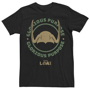 �A�j���L�����N�^�[ �����Y �g�b�v�X T�V���c ���S Licensed Character Men's Marveloki Glorious Purpose Logo Tee Black �u���b�N