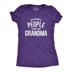 �N���C�W�[�h�b�O T�V���c ���f�B�[�X �g�b�v�X Crazy Dog T-Shirts Womens My Favorite People Call Me Grandma T shirt Funny Mothers Day Tee Ladies Heather Purple �w�U�[