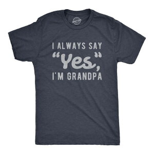 �N���C�W�[�h�b�O T�V���c �����Y �g�b�v�X �O���t�B�b�N Crazy Dog T-Shirts Mens I Alwaysayes I'm Grandpa T Shirt Cute Mothers Day Papa Grandparents Graphic Tee Heather Navy �w�U�[