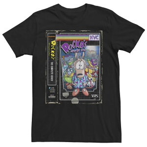 �A�j���L�����N�^�[ �����Y �g�b�v�X T�V���c Licensed Character Men's Rocko's Modern Life VHS Box Tee Black �u���b�N
