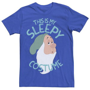 �f�B�Y�j�[ �����Y �g�b�v�X T�V���c Men's Disney'sno white and the Seven Dwarfs This My Sleepy Costume Halloween Tee Royal �z���C�g