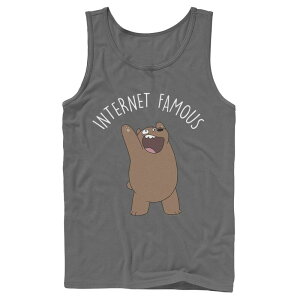 �A�j���L�����N�^�[ �����Y �g�b�v�X T�V���c Licensed Character Men's Cartoonetwork We Bare Bears Internet Famous Tank Top Charcoal �`���R�[��