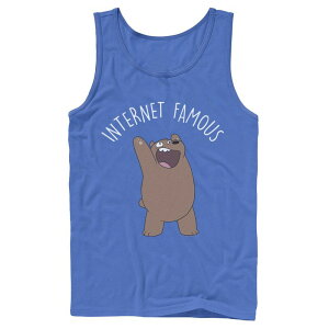 �A�j���L�����N�^�[ �����Y �g�b�v�X T�V���c Licensed Character Men's Cartoonetwork We Bare Bears Internet Famous Tank Top Royal