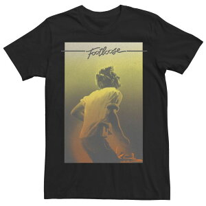 �A�j���L�����N�^�[ �����Y �g�b�v�X T�V���c Licensed Character Men's Footloose Yellow and Orange Hue Classic Poster Tee Black �u���b�N