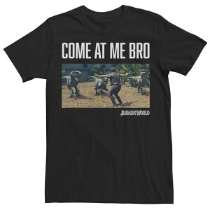 �A�j���L�����N�^�[ �����Y �g�b�v�X T�V���c �O���t�B�b�N Licensed Character Men's Jurassic World Come At Me Bro Movie Still Graphic Tee Black �u���b�N