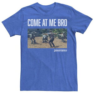 �A�j���L�����N�^�[ �����Y �g�b�v�X T�V���c �O���t�B�b�N Licensed Character Men's Jurassic World Come At Me Bro Movie Still Graphic Tee Royal Heather �w�U�[