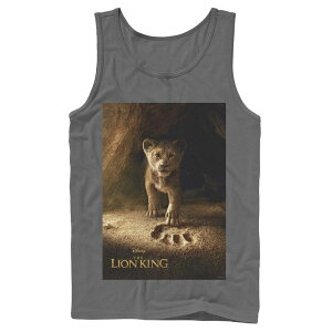 �f�B�Y�j�[ �����Y �g�b�v�X T�V���c Disney's The Lion King Simba Paw Men's Live Action Movie Poster Tank Top Charcoal �`���R�[��
