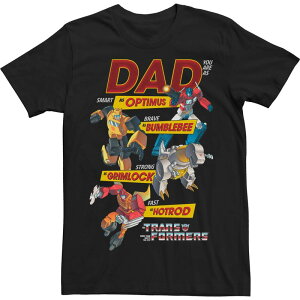 �A�j���L�����N�^�[ �����Y �g�b�v�X T�V���c Licensed Character Men's Transformers Dad You Are Smart Brave Strong Fastee Black �u���b�N