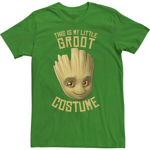 �A�j���L�����N�^�[ �����Y �g�b�v�X T�V���c Licensed Character Men's Marvel This My Little Groot Costume Halloween Tee Kelly