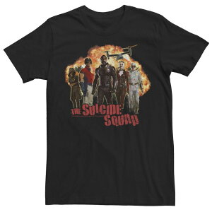 �A�j���L�����N�^�[ �����Y �g�b�v�X T�V���c Licensed Character Men's The Suicide Squad Group Explosion Portraitee Black �u���b�N