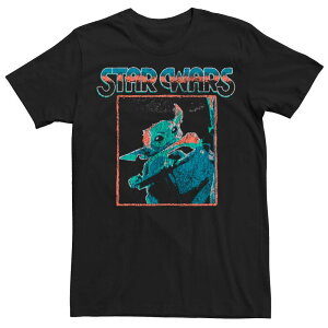 �A�j���L�����N�^�[ �����Y �g�b�v�X T�V���c Licensed Character Men'star Wars The Mandalorioan Grogu Joy Ride Front 3D Color Tee Black �u���b�N
