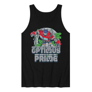 �A�j���L�����N�^�[ �����Y �g�b�v�X T�V���c �O���t�B�b�N Licensed Character Men's Transformers Optimus Prime Graphic Tank Top Black �u���b�N