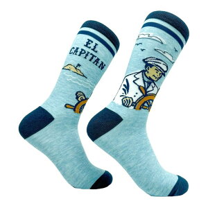 �N���C�W�[�h�b�O T�V���c �����Y �A���_�[�E�F�A �C�� �L���b�v Crazy Dog T-Shirts Men's El Capitan Socks Funny Cool Sea Naval Capitan Sailor Footwear Multi �}���`�J���[