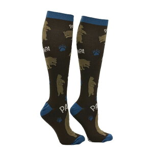 �N���C�W�[�h�b�O T�V���c �����Y �A���_�[�E�F�A �C�� Crazy Dog T-Shirts Papa Bear Funny Compression Socks Fathers Day Compression Socks for Men Papa Bear