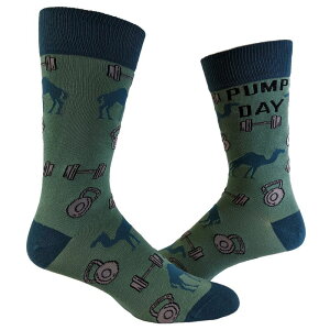 �N���C�W�[�h�b�O T�V���c �����Y �A���_�[�E�F�A �C�� Crazy Dog T-Shirts Men's Pump Day Socks Funny Camel Gym Workout Fitness Free Weights Novelty Footwear Multi �}���`�J���[