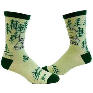 �N���C�W�[�h�b�O T�V���c �����Y �A���_�[�E�F�A �C�� Crazy Dog T-Shirts Men's Outdoorsy Socks Funny Camping Forest Woods Nature Novelty Footwear Multi �}���`�J���[