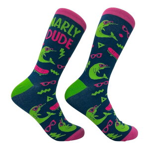 �N���C�W�[�h�b�O T�V���c �����Y �A���_�[�E�F�A �C�� �O���t�B�b�N Crazy Dog T-Shirts Men's Narly Dude Socks Funny Sarcastic Narwhal Graphic Novelty Footwear for Men Multi �}���`�J���[
