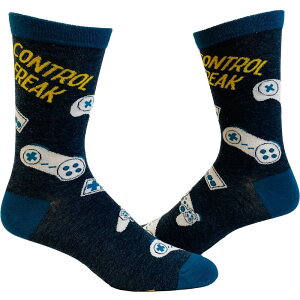 �N���C�W�[�h�b�O T�V���c �����Y �A���_�[�E�F�A �C�� Crazy Dog T-Shirts Men's Control Freak Socks Funny Retro Gamer Video Game Controller Joystick Novelty Footwear Control Freak