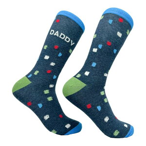 �N���C�W�[�h�b�O T�V���c �����Y �A���_�[�E�F�A �C�� Crazy Dog T-Shirts Men's Daddy Socks Funny Cool Dad Fathers Day Gift Footwear Daddy Polka Dots