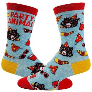 �N���C�W�[�h�b�O T�V���c �����Y �A���_�[�E�F�A �C�� �O���t�B�b�N Crazy Dog T-Shirts Men's Party Animal Socks Funny Bear Celebrationovelty Graphic Footwear Multi �}���`�J���[
