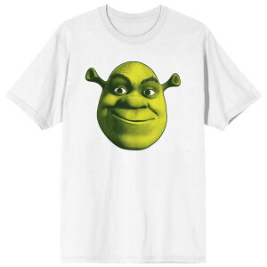 �A�j���L�����N�^�[ ���f�B�[�X �g�b�v�X T�V���c �O���t�B�b�N Licensed Character Men'shrek Oversized Ogre Face Graphic Tee White �z���C�g