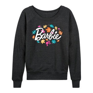 yz CZX LN^[ fB[X TVc gbvX Women's Barbie Leaf Logo Graphic Fleece Heather Charcoal