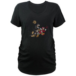yz fBYj[ fB[X TVc gbvX Disney's Mickey Mouse And Friends Trick Or Treaters Maternity Graphic Tee Black
