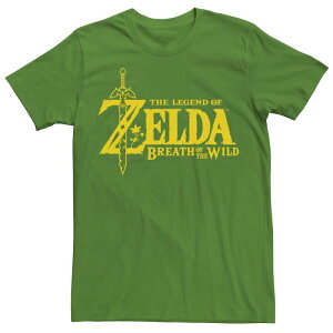 �A�j���L�����N�^�[ ���f�B�[�X �g�b�v�X T�V���c ���S Licensed Character Men's Nintendo The Legend Of Zelda Yellow Hue Logo Tee Kelly �C�G���[