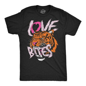 �N���C�W�[�h�b�O T�V���c ���f�B�[�X �g�b�v�X Crazy Dog T-Shirts Mens Funny T Shirts Love Bitesarcastic Valentines Day Tiger Tee For Men Heather Black �u���b�N