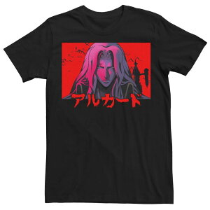 �A�j���L�����N�^�[ ���f�B�[�X �g�b�v�X T�V���c Licensed Character Men's Netflix Castlevanialucard Portraitee Black �u���b�N