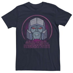 �A�j���L�����N�^�[ ���f�B�[�X �g�b�v�X T�V���c �g�[�� Licensed Character Big & Tall Transformers All Hail Megatron Portraitee Navy �l�C�r�[