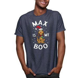 �A�j���L�����N�^�[ ���f�B�[�X �g�b�v�X T�V���c Licensed Character Men's Dr. Seuss The Grinch Max Is My Boo Tee Blue �u���[