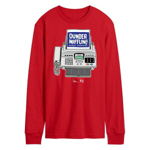 �A�j���L�����N�^�[ ���f�B�[�X �g�b�v�X T�V���c ���S Licensed Character Men's The Office Fax Machine Logo Tee Red ���b�h