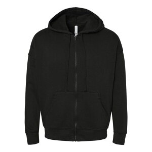�x���L�����o�X ���f�B�[�X �g�b�v�X T�V���c �t���[�X �p�[�J�[ Bella+Canvas BELLA + CANVAS Unisex Sponge Fleece DTM Full-Zip Hoodie Black �u���b�N