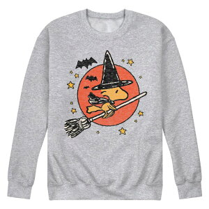 �A�j���L�����N�^�[ �����Y �g�b�v�X T�V���c �X�E�F�b�g �t���[�X Licensed Character Men's Peanuts Woodstock Witch Fleece Sweatshirt Gray Heather �O���[