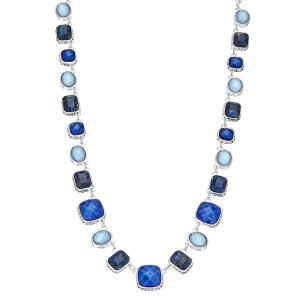 yz l[sA fB[X lbNXE`[J[Ey_ggbv ANZT[ Napier Silver Tone Blue Simulated Stone Collar Necklace Blue