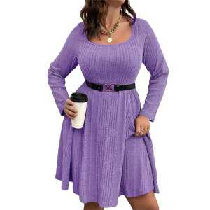 �R�W���C�� ���f�B�[�X �g�b�v�X �����s�[�X �v���X�T�C�Y Kojooin Plusize Dress for Curvy Women Plusize Weddinguest Cocktail Dresses Purple �p�[�v��