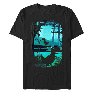 �A�j���L�����N�^�[ ���f�B�[�X �g�b�v�X T�V���c �O���t�B�b�N Licensed Character Men's No Wi-Fi T-Rex Graphic Tee Black �u���b�N