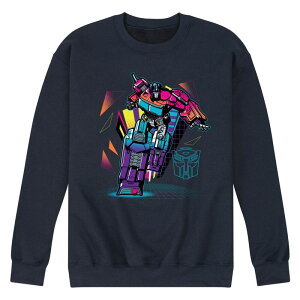 �A�j���L�����N�^�[ ���f�B�[�X �g�b�v�X T�V���c �X�E�F�b�g �t���[�X Licensed Character Men's Transformers Optimus Run Fleece Sweatshirt Navy �l�C�r�[