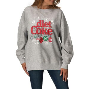 �A�j���L�����N�^�[ ���f�B�[�X �g�b�v�X T�V���c �X�E�F�b�g �t���[�X Licensed Character Women's Diet Coke Festive Holiday Oversized Fleece Crew Sweatshirt Athletic Heather �w�U�[