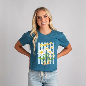 Simply Sage Market ���f�B�[�X �g�b�v�X T�V���c �O���t�B�b�N Simply Sage Market Oopsie Daisy Club Stripes - Women'short Sleeve Graphic T-Shirteal �e�B�[��