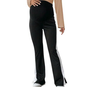 �C�G�X�t�@�b�V���� ���f�B�[�X �{�g���X �J�W���A���p���c ���M���X �}�^�j�e�B Yesfashion Women's Maternity Fla red Leggings High Waisted Side Striped Bell Bottom Workout Pants Dark Gray �O���[