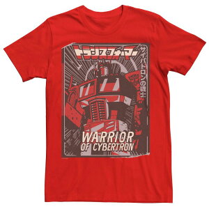 �A�j���L�����N�^�[ ���f�B�[�X �g�b�v�X T�V���c �O���t�B�b�N Licensed Character Men's Transformers Optimus Prime Warrior Of Cybertron Graphic Tee Red ���b�h