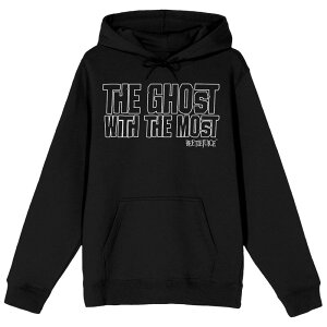 �A�j���L�����N�^�[ ���f�B�[�X �g�b�v�X T�V���c �p�[�J�[ �O���t�B�b�N Licensed Character Men's Beetlejuice The Ghost With Most Graphic Hoodie Black �u���b�N