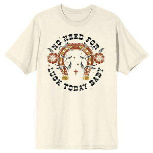�A�j���L�����N�^�[ ���f�B�[�X �g�b�v�X T�V���c �O���t�B�b�N Licensed Character Men's No Need For Luck Today Baby Graphic Tee Black �u���b�N