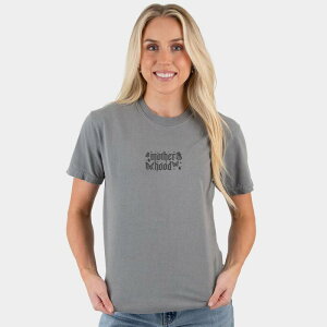 Simply Sage Market ���f�B�[�X �g�b�v�X T�V���c �h�J �O���t�B�b�N Simply Sage Market Embroide red Mother Hood Butterflies - Women's Garment Dyed Graphic T-Shirt Grey �O���[