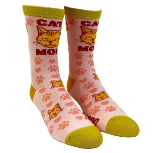 �N���C�W�[�h�b�O T�V���c ���f�B�[�X �A���_�[�E�F�A �C�� �O���t�B�b�N Crazy Dog T-Shirts Women's Cat Mom Socks Funny Pet Kitty Animalover Mothers Day Graphic Footwear Cat Mom �A�j�}��